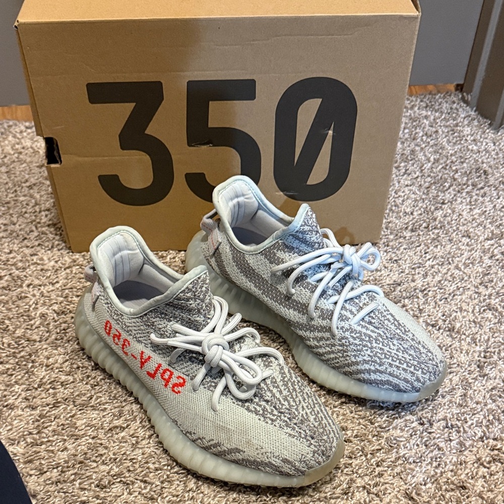 Adidas Kids Yeezy Boost 350 V2 - Gray and White